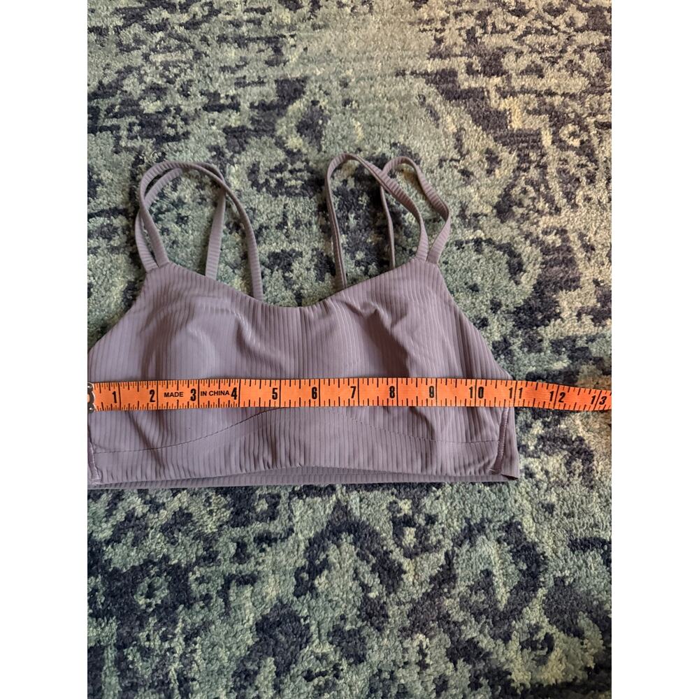 Lululemon Like a Cloud Purple Ash Stripe Bralette Medium Support Activewear - Picture 6 of 6